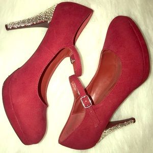 Red MaryJane Pumps